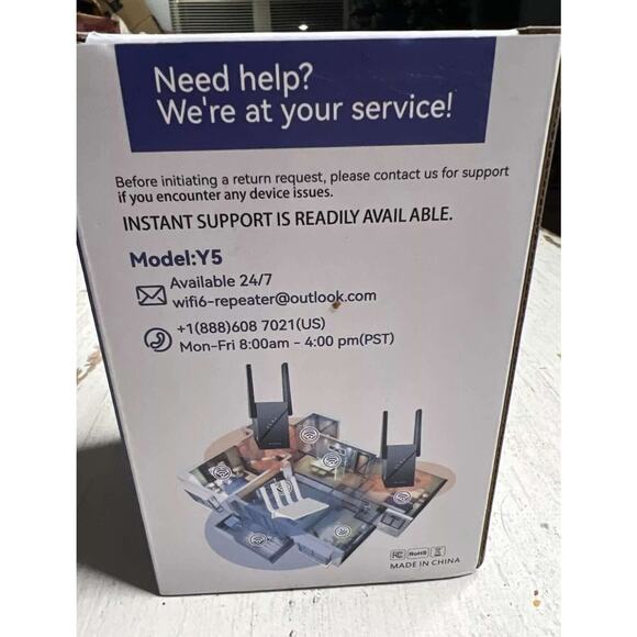 WiFi6 Extender Signal Booster up to 12k+sq.ft and 2400Mbps High-Speed Internet - Picture 2 of 11